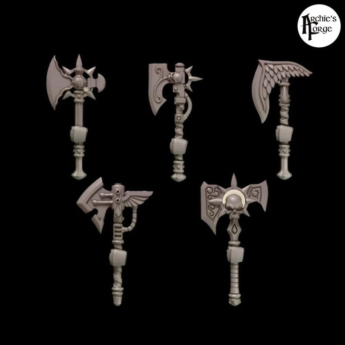 Legio Sanguine - Power Axes - Set of 5 - Left Handed - Archies Forge