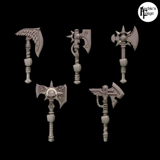 Legio Sanguine - Power Axes - Set of 5 - Right Handed - Archies Forge