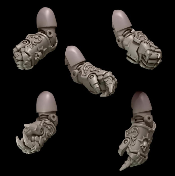 Legio Sanguine - Power Fists - Set of 5 - Left Handed - Archies Forge