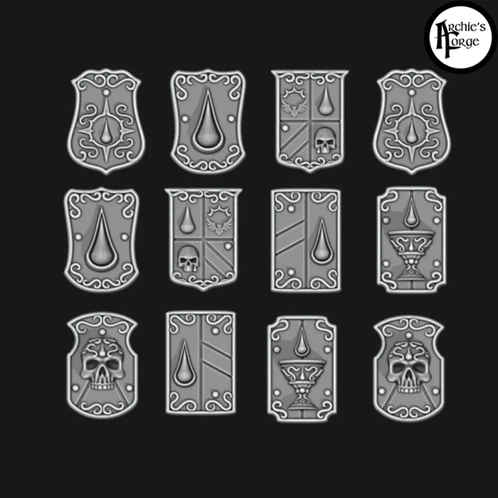 Blood Angels Tilting Shields - Set of 12 - Archies Forge