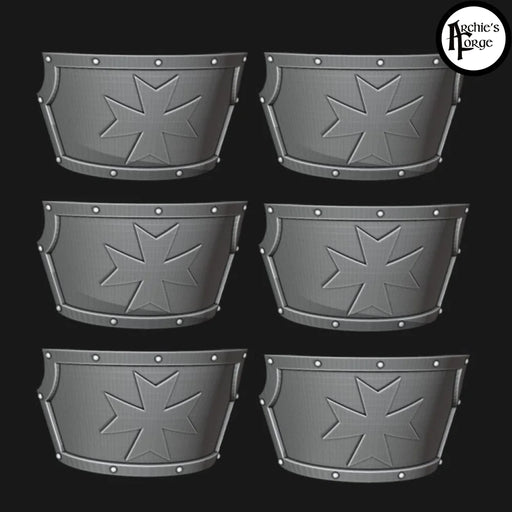 Black Templar Centurion Pads - Set of 6 - Archies Forge