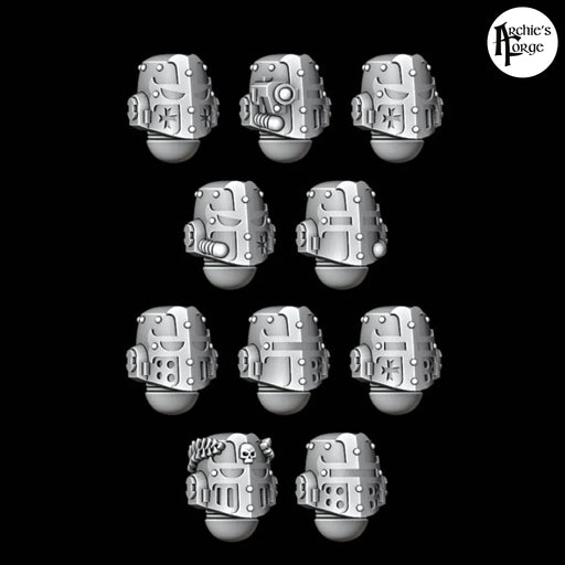 Legio Templaris Crusader Great Helm Style Helmets - Set of 10 - Archies Forge