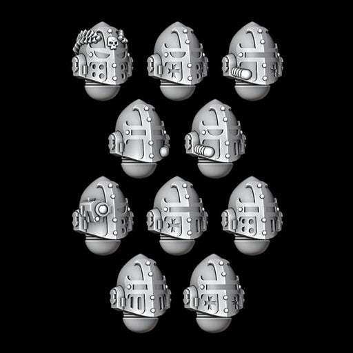 Legio Templaris Crusader Pointed Helmets - Set of 10 - Archies Forge
