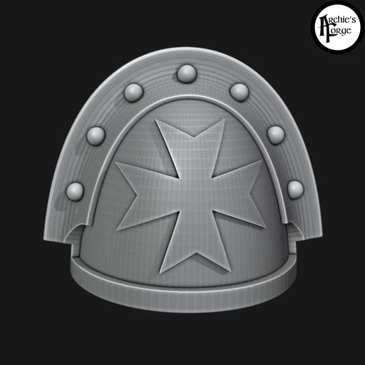 Black Templar MK3 Pads - Design 2 - Set of 10 - Archies Forge