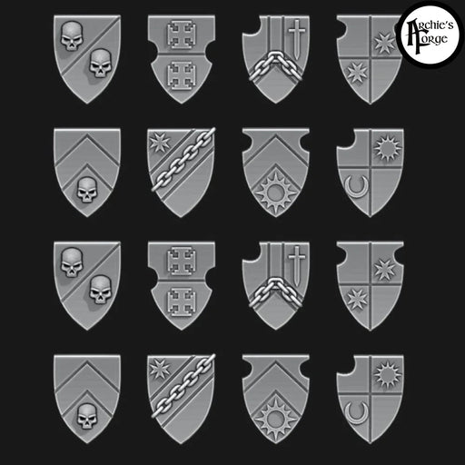 Legio Templaris Tilting Shields - Set of 16 - Design 2 - Archies Forge