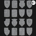 Legio Templaris Tilting Shields - Set of 16 - Design 4 - Archies Forge