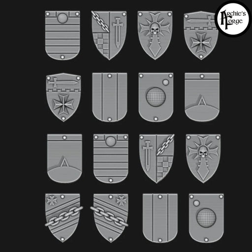 Legio Templaris Tilting Shields - Set of 16 - Design 7 - Archies Forge