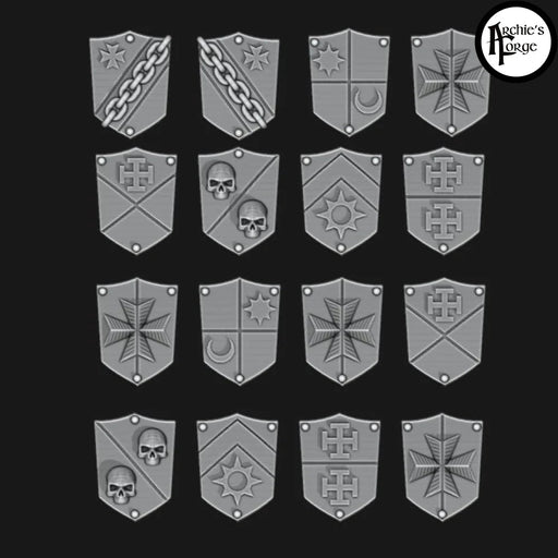 Legio Templaris Tilting Shields - Set of 16 - Design 8 - Archies Forge