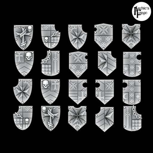 Legio Templaris Tilting Shields - Set of 20 - Design 1 - Archies Forge