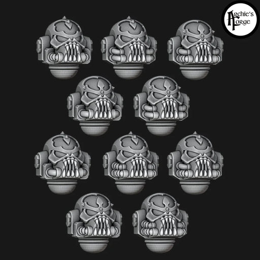 Night Lords MK7 Helmets - Chaos Trim - Set of 10 - Archies Forge