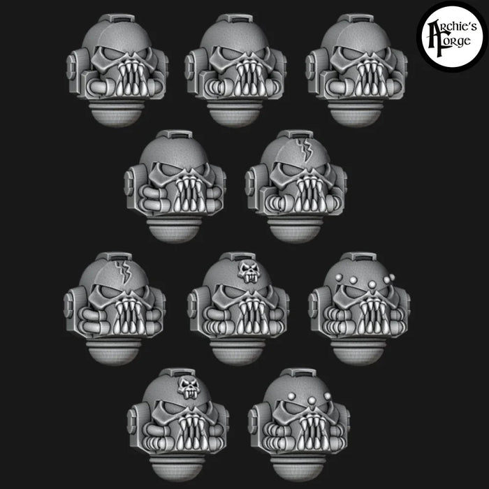 Legio Terror - Helmets - Plain - Set of 10 - Archies Forge