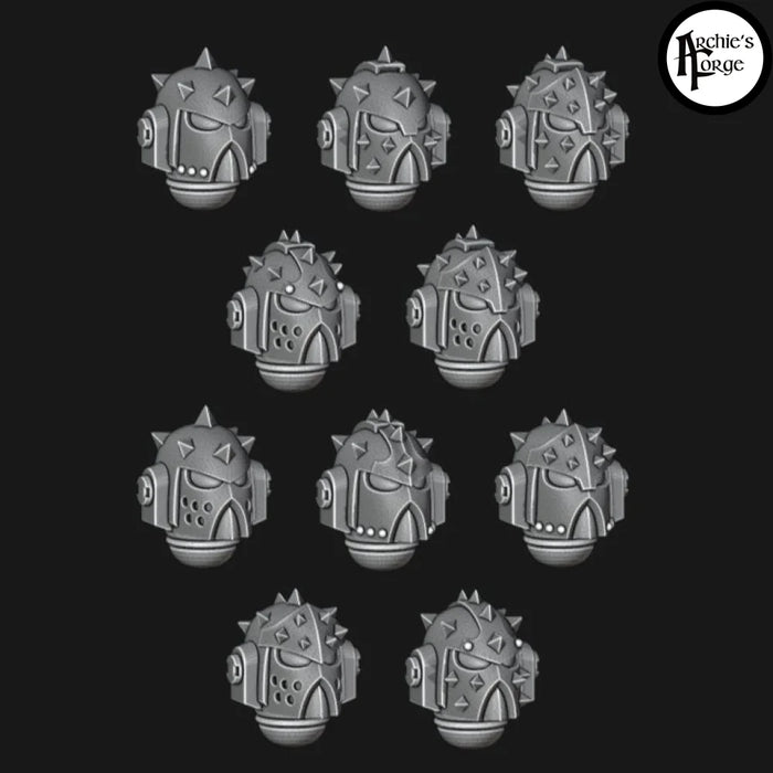 Sons of Horus MK6 Helmets - Set of 10 - Archies Forge