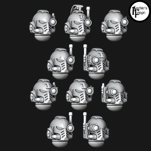 Mixed Primaris Deathwatch Helmets - Set of 10 - Archies Forge