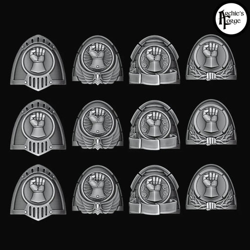 Ornate Shoulder Pad - Legio Fist - Set of 12 - Archies Forge