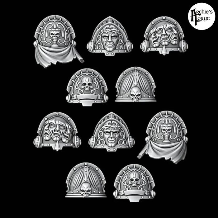 Ornate Shoulder Pads - Legio Sanguine - Set of 10 - Archies Forge