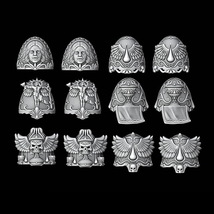 Ornate Shoulder Pads - Legio Sanguine - Set of 12 - Archies Forge