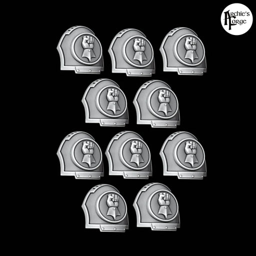 Phobos Shoulder Pads - Legio Fist - Set of 10 - Archies Forge