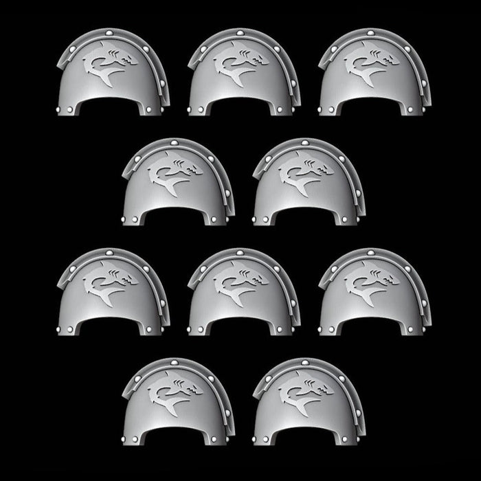 Plain Heresy Style Terminator Pads - Legio Carcharodon - Set of 10 - Archies Forge