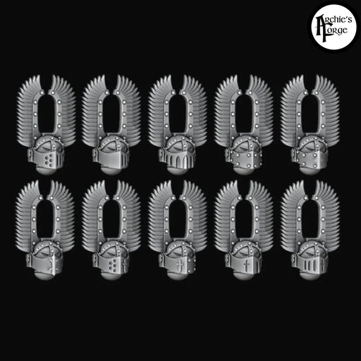 Side Winged Helmets - Dark Angels - Set of 10 - Archies Forge