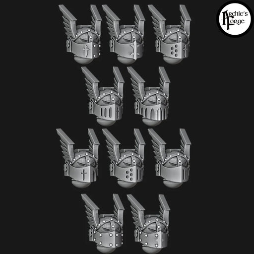 Small Winged Helmets - Dark Angels - Set of 10 - Archies Forge