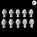 Space Cyborg Pariah Heads - Set Of 10 Helmets