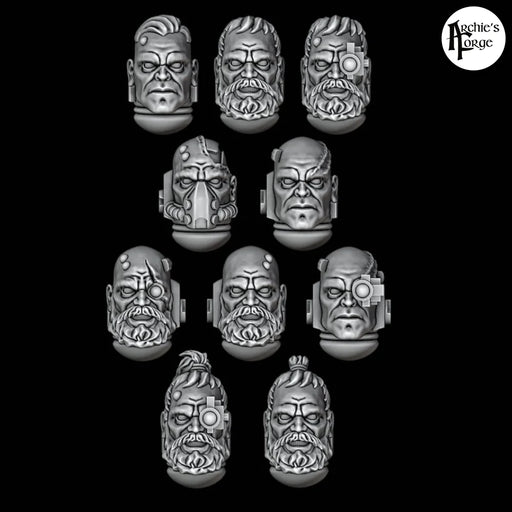 Space Marine Heads - Set of 10 - Archies Forge