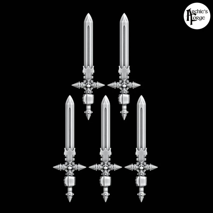 Templar Power Swords - Set of 5 - Left Handed - Archies Forge