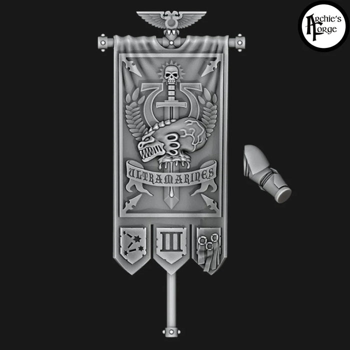 Ultramarines 3rd Company Banner — Archies Forge