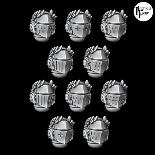 Wreathed Knight Helmets - Set of 10 - Archies Forge