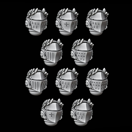 Wreathed Knight Helmets - Set of 10 - Archies Forge