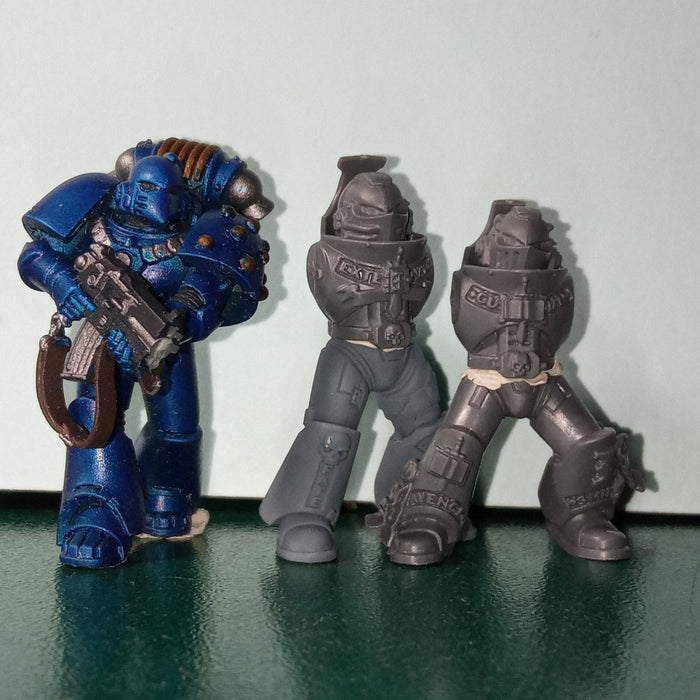 5 X Grey Knight Scale Increase Power Armour Legs - Set 2 - Archies Forge