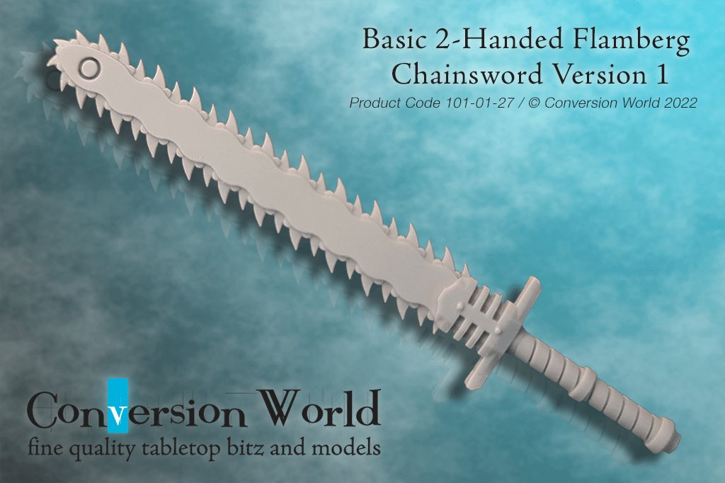 Basic 2-Handed Flamberg Chainsword Version 1 - Archies Forge