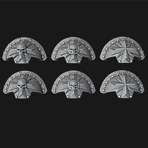 Black Templar Shoulder Pad Toppers - Set of 6 - Archies Forge