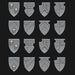 Black Templars Tilting Shields - Set of 16 - Design 2 - Archies Forge