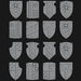 Black Templars Tilting Shields - Set of 16 - Design 4 - Archies Forge