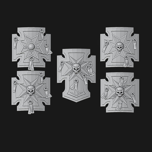 Black Templars Vanguard Veteran Storm Shields - Set of 5 - Archies Forge
