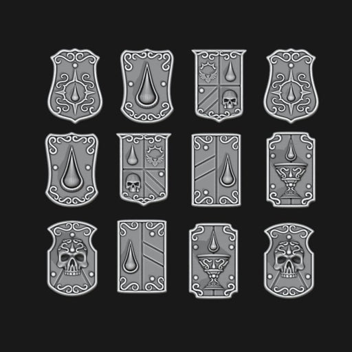 Blood Angels Tilting Shields - Set of 12 - Archies Forge
