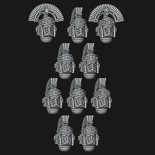 Crested Roman MK4 Helmets - Ultramarines- Set of 10 - Archies Forge