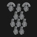 Crested Roman Primaris Helmets - Ultramarines- Set of 10 - Archies Forge