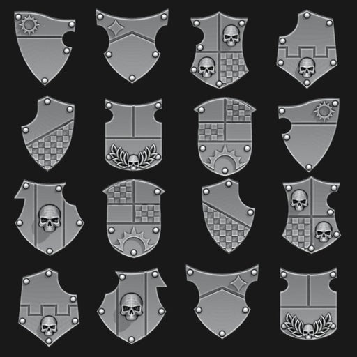 Generic Marine Tilting Shields - Set of 16 - Design 1 - Archies Forge