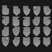 Generic Marine Tilting Shields - Set of 20 - Design 3 - Archies Forge