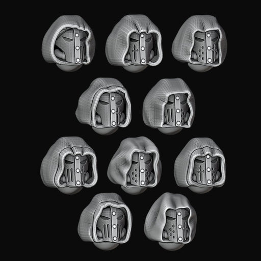 Hooded Helmets - Dark Angels - Set of 10 - Archies Forge