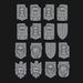 Imperial Fists Tilting Shields - Set of 16 - Archies Forge
