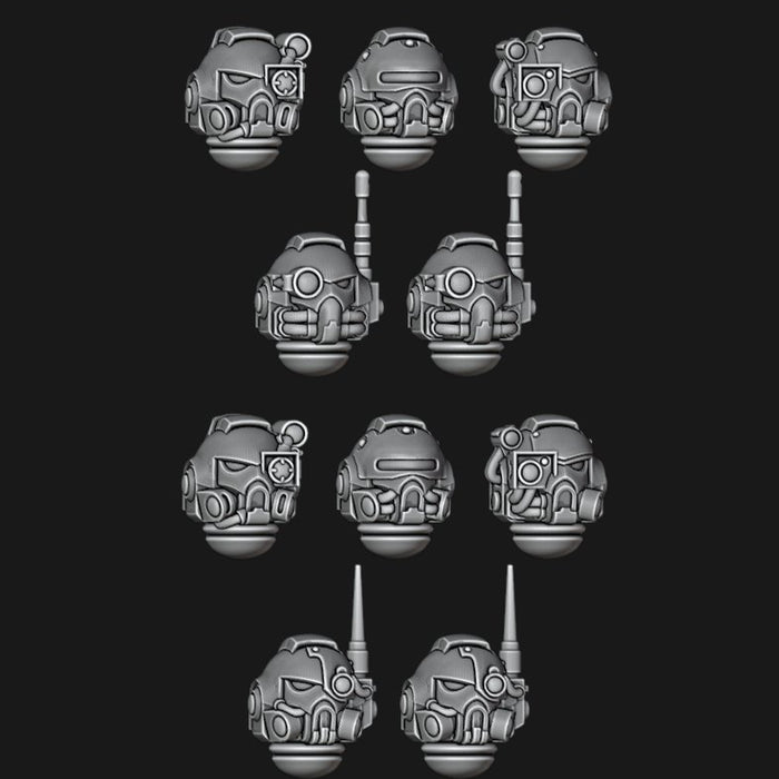 Infiltrator/Incursor Helmets - Design 1 - Set of 10 - Archies Forge