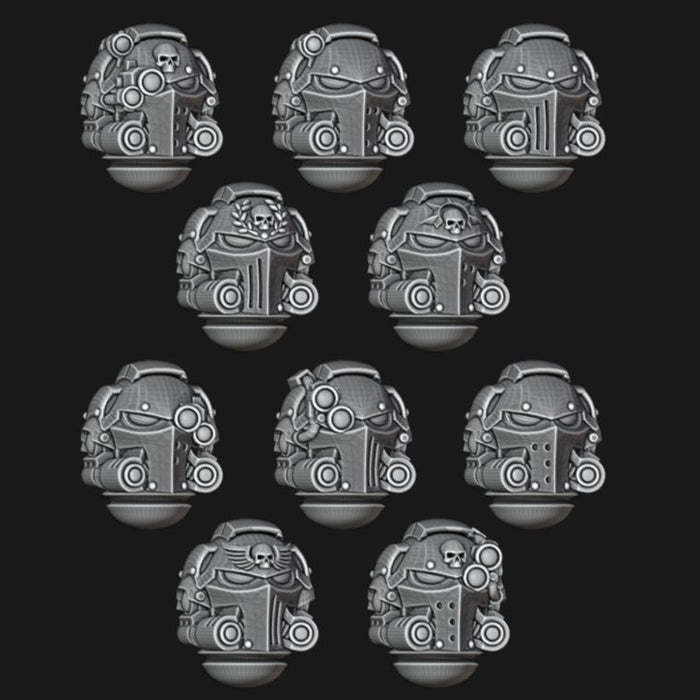 Knight Gravis / Heavy Intercessor Bionic Helmets - Set of 10 - Archies Forge