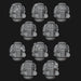 Knight Gravis / Heavy Intercessor Bionic Helmets - Set of 10 - Archies Forge