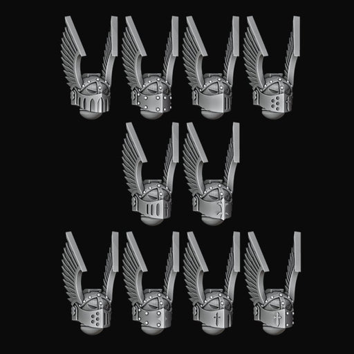 Large Winged Helmets - Dark Angels - Set of 10 - Archies Forge