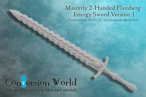 Masterly Two-Handed Flamberg Energy Sword Version 1 - Archies Forge