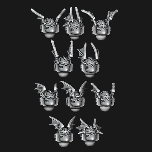Night Lords Beakie Helmets - Large Wings - Set of 10 - Archies Forge