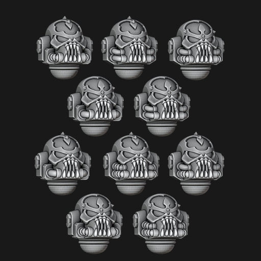 Night Lords MK7 Helmets - Chaos Trim - Set of 10 - Archies Forge
